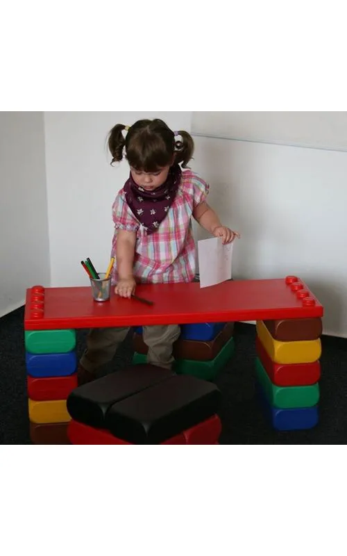 conjunto, estante, bloques, mega, lego, niños, ESDA, base, 🖍️ ¡Una tabla, mil usos! Hoy: mesa de dibujo. 🌈