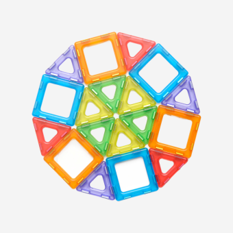 Juguetes magnéticos transparentes Polydron, juguetes de calidad