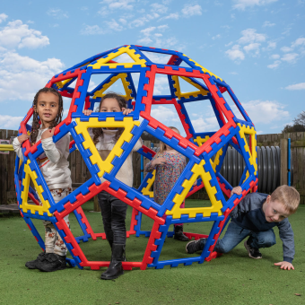 XL Polydron Geo Dome, 62 Piezas en 3 formas diferentes. Gigantesca Cupula