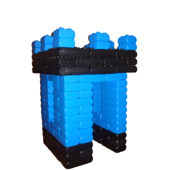 Castillo del caballero, construir tu propio castillo, una gran torre azul.