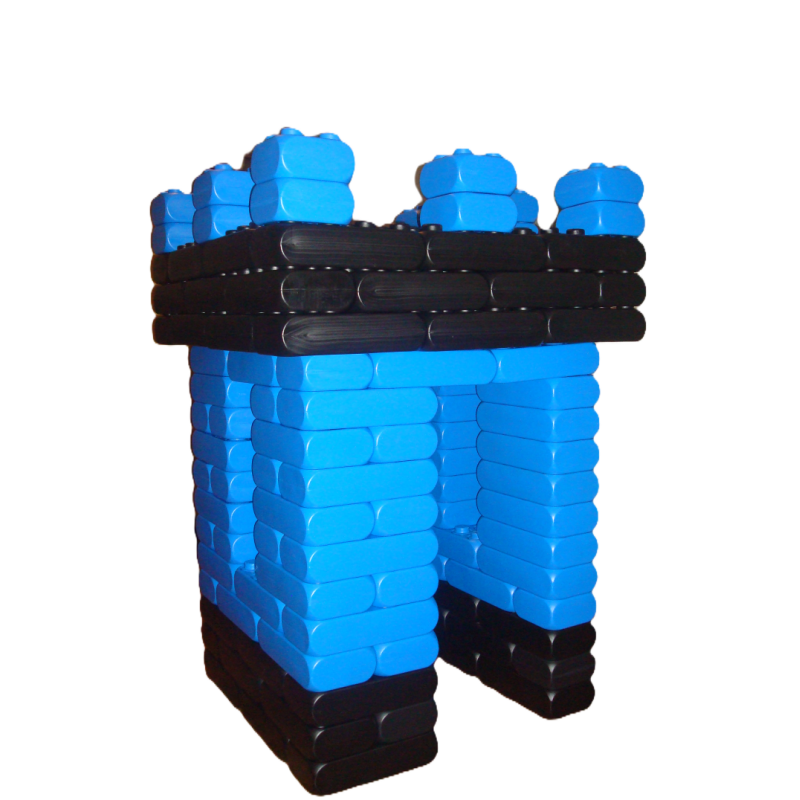 Castillo del caballero, construir tu propio castillo, una gran torre azul.