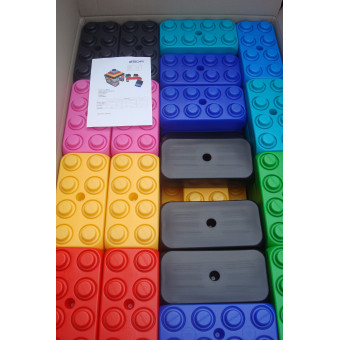 bloques, lego, gigantes, conjunto, Grandes